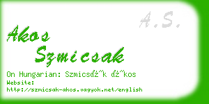 akos szmicsak business card